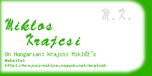 miklos krajcsi business card